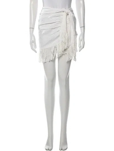 Pre-owned Just Bee Queen Linen Mini Skirt In Neutrals