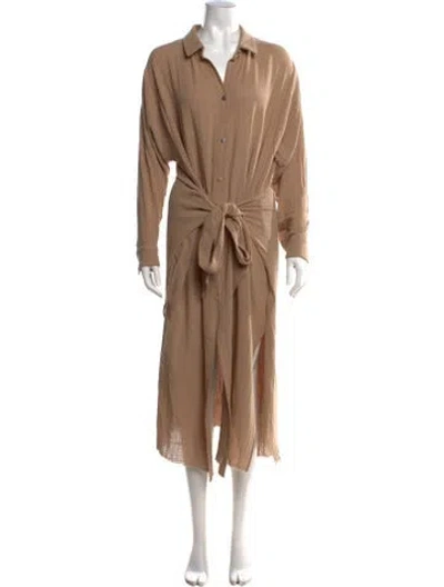 Pre-owned Just Bee Queen Long Dress In Neutral