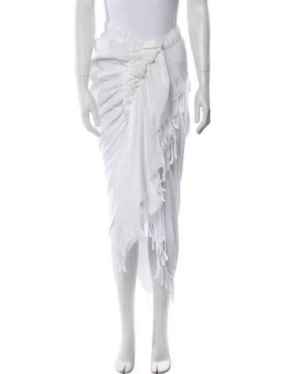 Pre-owned Just Bee Queen Long Skirt In White