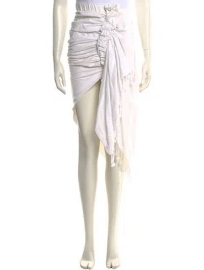 Pre-owned Just Bee Queen Long Skirt In White