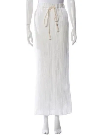 Pre-owned Just Bee Queen Long Skirt In White