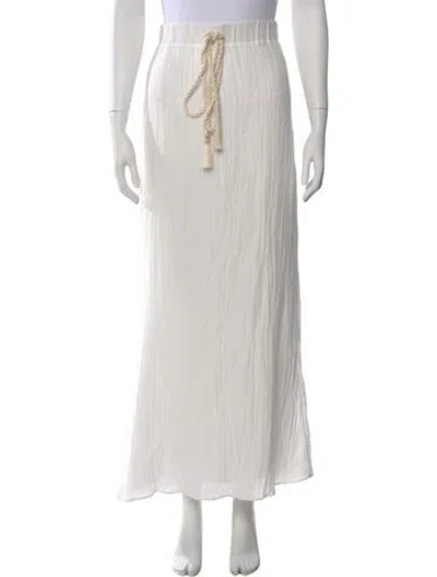 Pre-owned Just Bee Queen Long Skirt In White