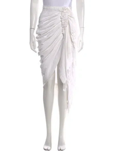 Pre-owned Just Bee Queen Long Skirt In White