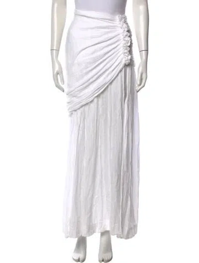 Pre-owned Just Bee Queen Long Skirt In White