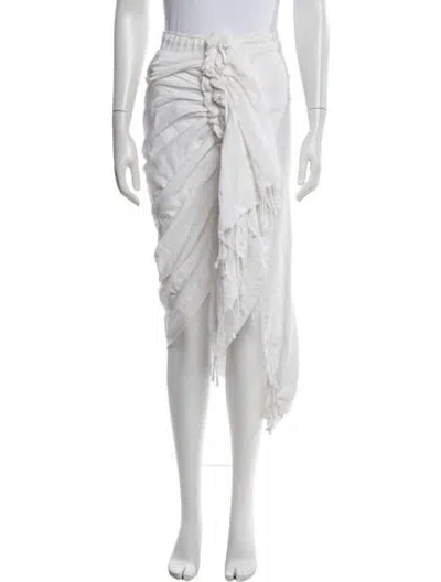 Pre-owned Just Bee Queen Long Skirt In White