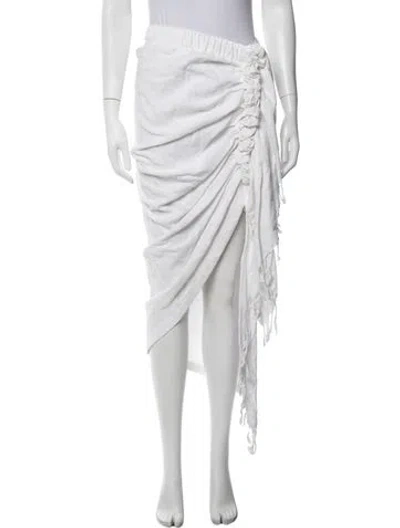 Pre-owned Just Bee Queen Long Skirt In White