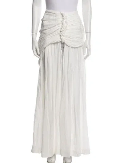 Pre-owned Just Bee Queen Long Skirt In White