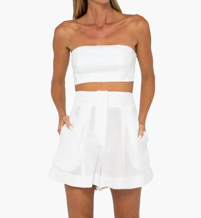 Just Bee Queen Marlow Shorts In White