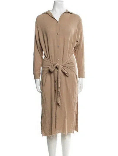 Pre-owned Just Bee Queen Midi Length Dress In Neutral