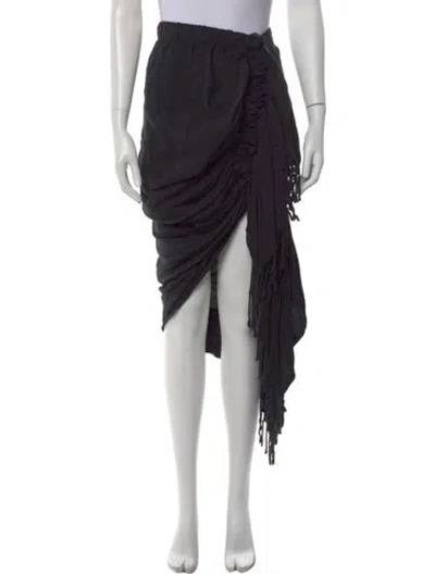 Pre-owned Just Bee Queen Midi Length Skirt In Black