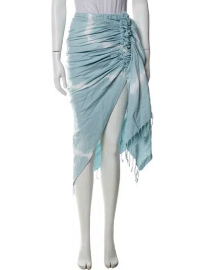 Pre-owned Just Bee Queen Midi Length Skirt In Blue