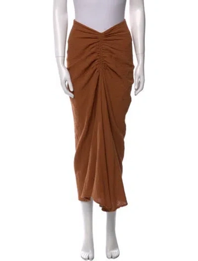Pre-owned Just Bee Queen Midi Length Skirt In Brown