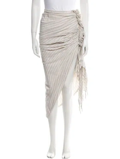 Pre-owned Just Bee Queen Midi Length Skirt In Neutral