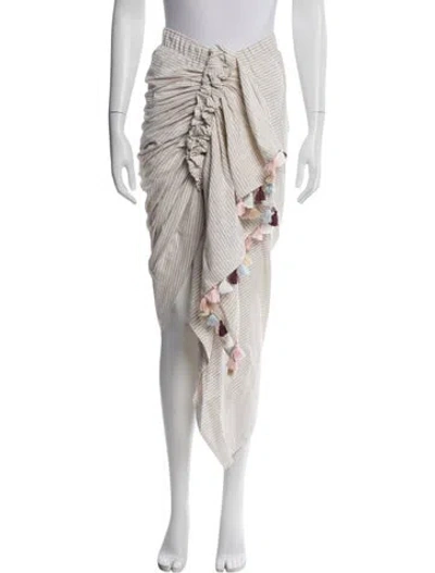 Pre-owned Just Bee Queen Midi Length Skirt In Neutral