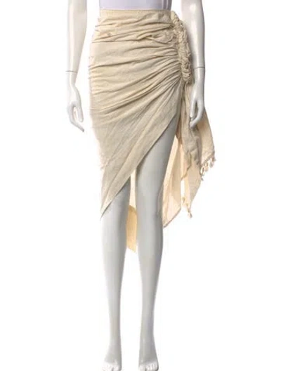 Pre-owned Just Bee Queen Midi Length Skirt In Neutral