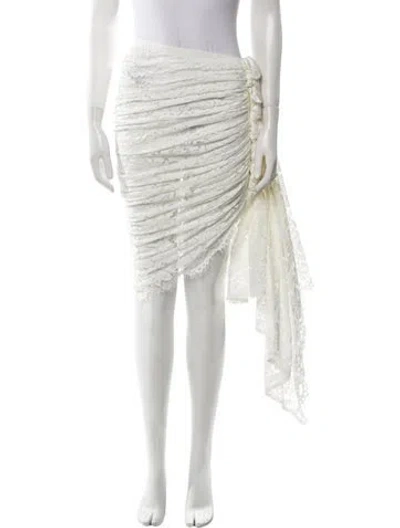 Pre-owned Just Bee Queen Midi Length Skirt W/ Tags In White