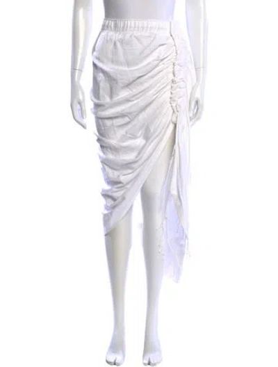 Pre-owned Just Bee Queen Midi Length Skirt W/ Tags In White