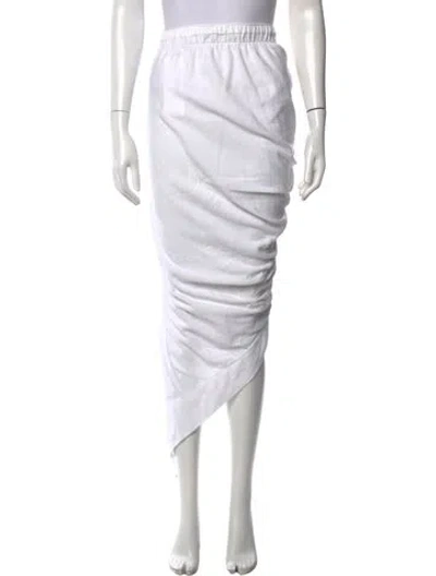 Pre-owned Just Bee Queen Midi Length Skirt In White