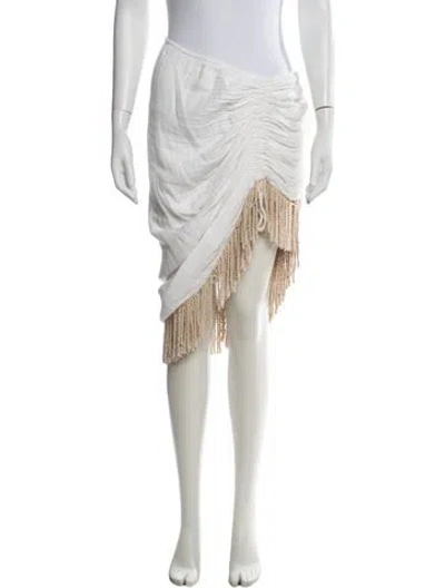 Pre-owned Just Bee Queen Mini Skirt In White