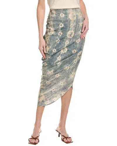 JUST BEE QUEEN JUST BEE QUEEN NOOR LINEN-BLEND MIDI SKIRT