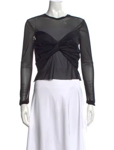 Pre-owned Just Bee Queen Nylon Crew Neck Top W/ Tags In Black