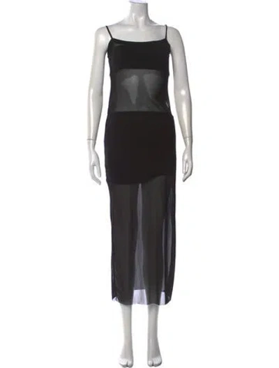 Pre-owned Just Bee Queen Nylon Long Dress In Black