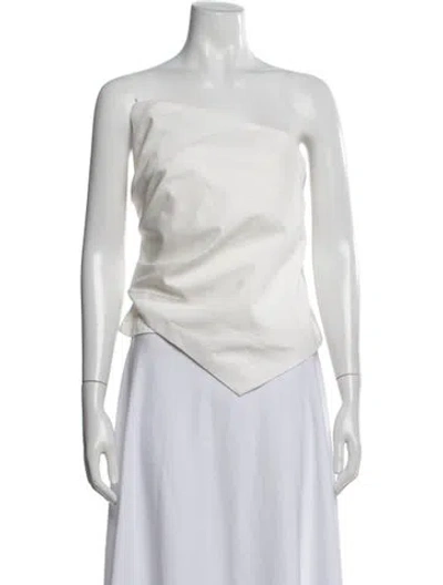 Pre-owned Just Bee Queen Off-the-shoulder Sleeveless Top W/ Tags In Neutrals