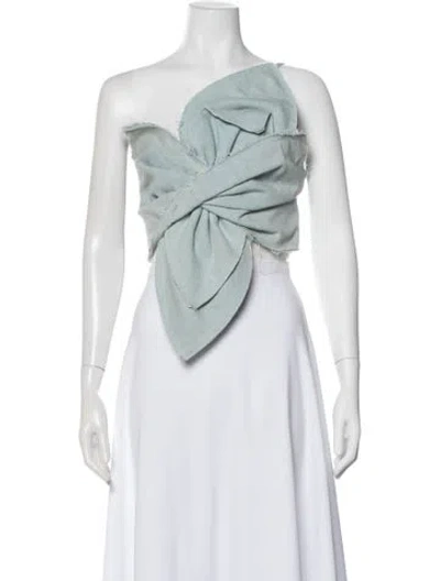 Pre-owned Just Bee Queen One-shoulder Sleeveless Top In White