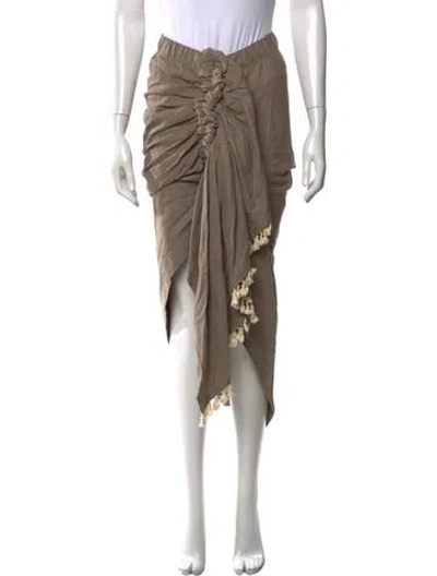 Pre-owned Just Bee Queen Patterned Long Skirt W/ Tags In Neutral