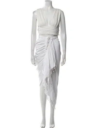 Pre-owned Just Bee Queen Skirt Set In White