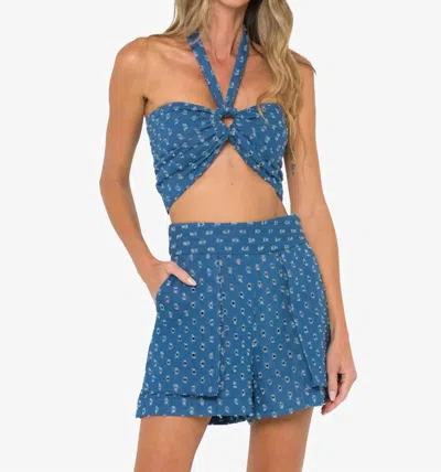 Just Bee Queen Sonnet Short In Denim In Blue