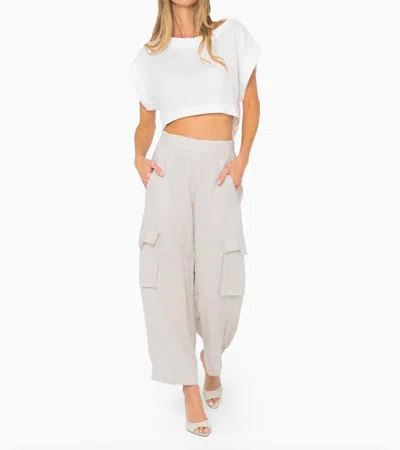 Just Bee Queen Sonny Pants In Foil In White