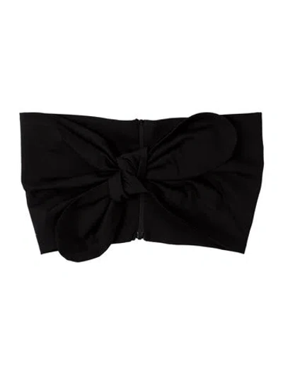 Pre-owned Just Bee Queen Strapless Crop Top In Blue