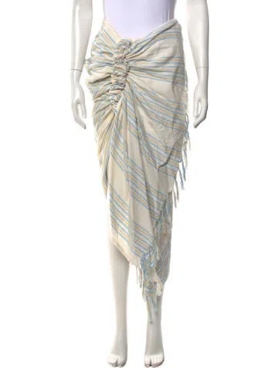 Pre-owned Just Bee Queen Striped Long Skirt In Neutrals