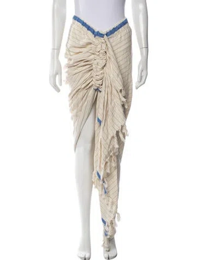 Pre-owned Just Bee Queen Striped Long Skirt In Neutrals
