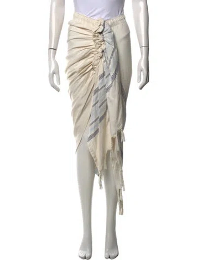Pre-owned Just Bee Queen Striped Long Skirt In Neutrals