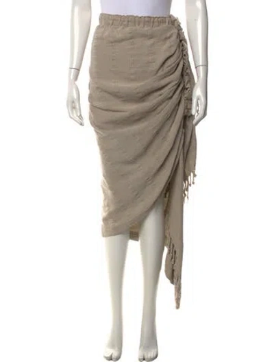 Pre-owned Just Bee Queen Striped Midi Length Skirt In Neutrals