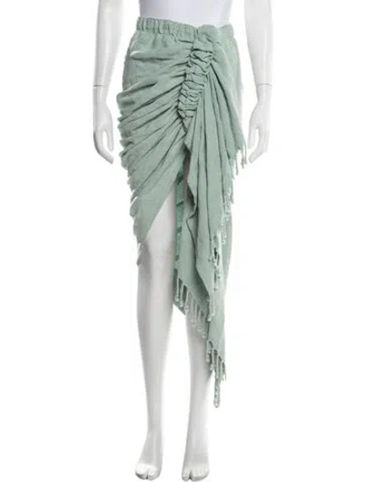 Pre-owned Just Bee Queen Striped Mini Skirt In Green