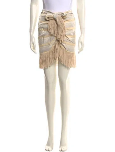 Pre-owned Just Bee Queen Striped Mini Skirt In Neutral
