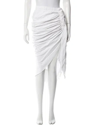 Pre-owned Just Bee Queen Tassel Accents Midi Length Skirt In Neutrals