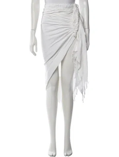 Pre-owned Just Bee Queen Tassel Accents Mini Skirt In Neutrals