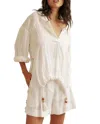 Just Bee Queen Thea Top In Oyster In White