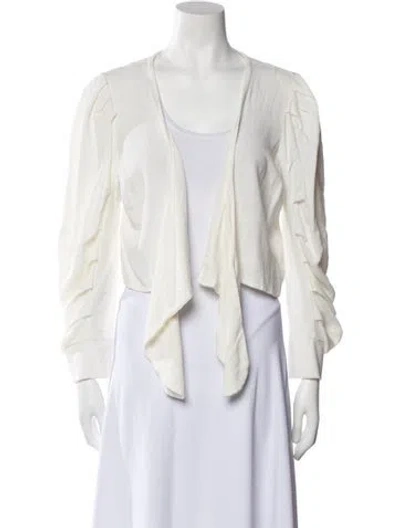 Pre-owned Just Bee Queen Three-quarter Sleeve Crop Top In Neutral