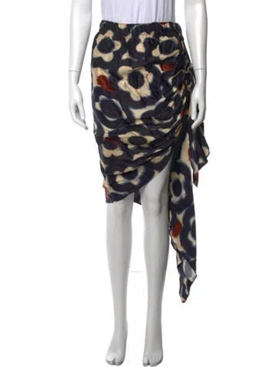 Pre-owned Just Bee Queen Tie-dye Print Mini Skirt In Black