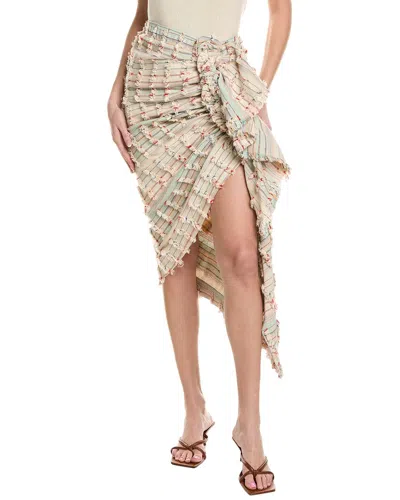 Just Bee Queen Tulum Midi Skirt In White