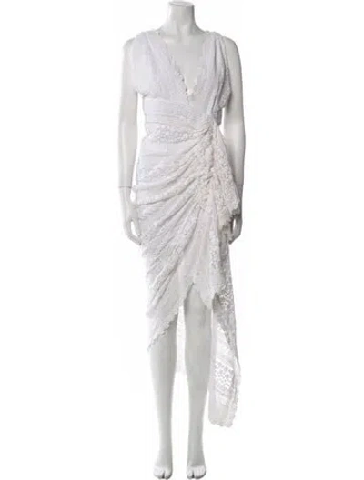 Pre-owned Just Bee Queen V-neck Long Dress In Neutral