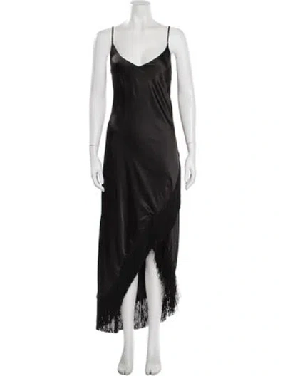 Pre-owned Just Bee Queen V-neck Long Dress W/ Tags In Gray