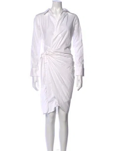 Pre-owned Just Bee Queen V-neck Mini Dress W/ Tags In White