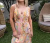 Just Bellina Birdie Midi Dress In Pink