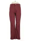 Just Black Casual Pants In Burgundy